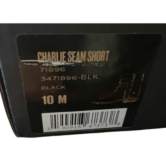 Frye Charlie Seam Short Black Leather Ankle Boots 10M Side Zippers Womens - Picture 8 of 9